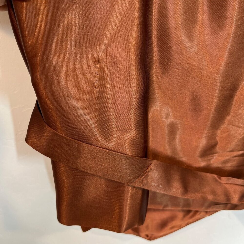 Monsoon Brown genuine Suede Button front vest Size 12 women unisex V-neck - Picture 9 of 9